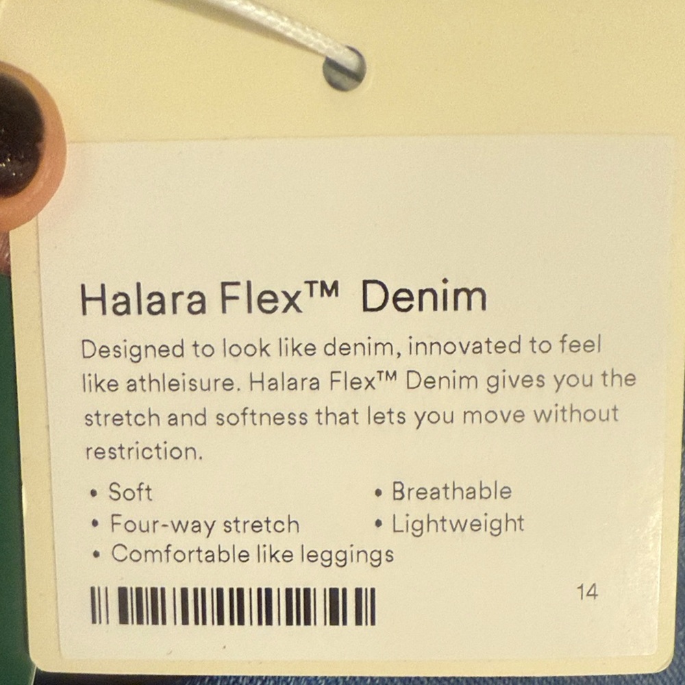 Halara Flex Asymmetric Low Rise Zipper Baggy Wide Leg Blue Surf Denim Sz. M-NWT - Picture 11 of 11